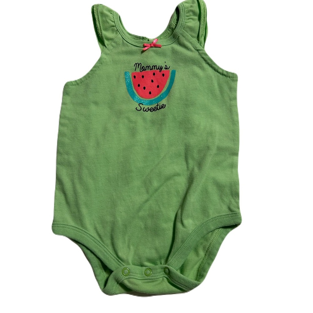 Small Wonders Green Baby Onesie